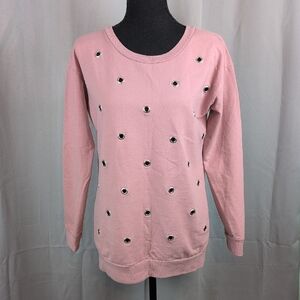 Ultra Flirt Blush Eyelet Women's Sweater